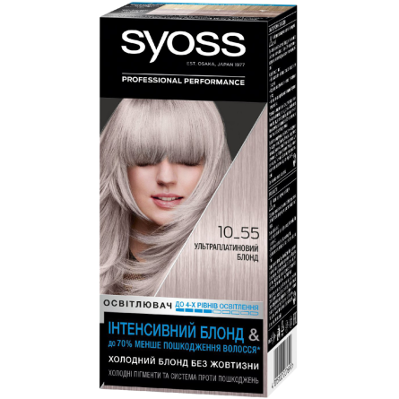 Освітлювач для волосся Syoss Professinal performance 10-55 Інтенсивний блонд slide 1
