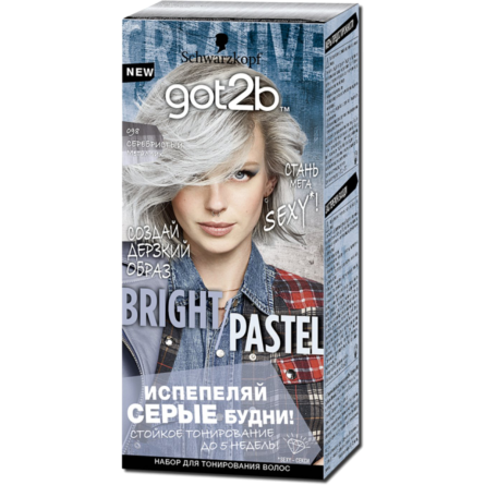 Тонувальна фарба для волосся Got2b by Schwarzkopf Farb Artist 098 Срібний металік 80 мл slide 1