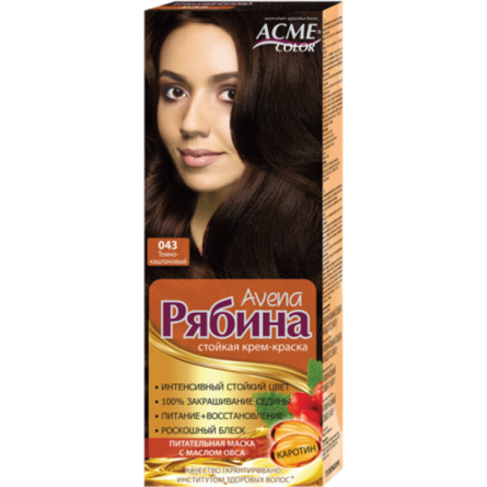 Крем-фарба для волосся Acme Color Avena Рябіна Темно-каштановий №043 50 мл slide 1