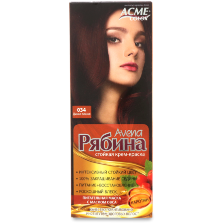 Крем-краска для волос Acme Color Avena Рябина Дикая вишня №034 50 мл