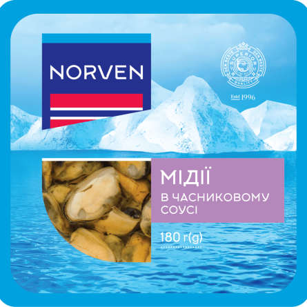 Мидии Norven в чесночном соусе 170 г slide 1