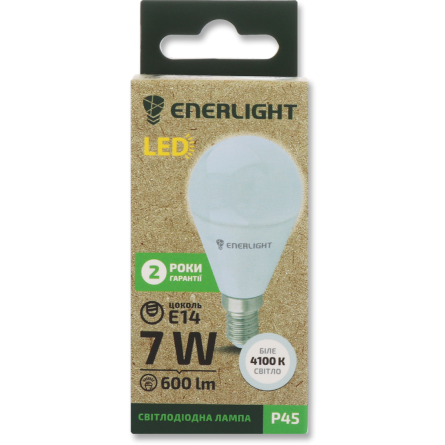 Лампа светодиодная Enerlight P45 7Вт 4100K E14 slide 1