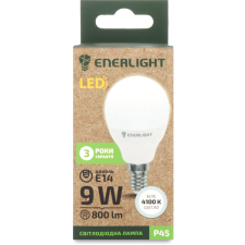 Лампа светодиодная Enerlight P45 9Вт 4100K E14 mini slide 1
