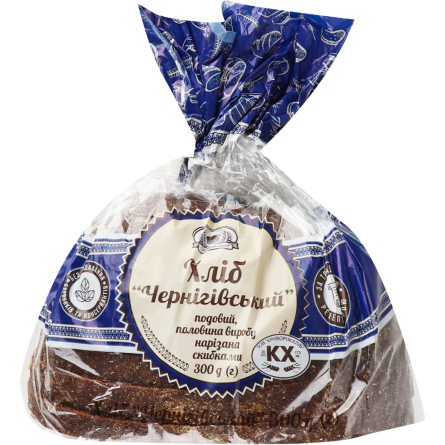 Хлеб Криворіжхліб Черниговский ржано-пшеничный нарезанный 300 г slide 1