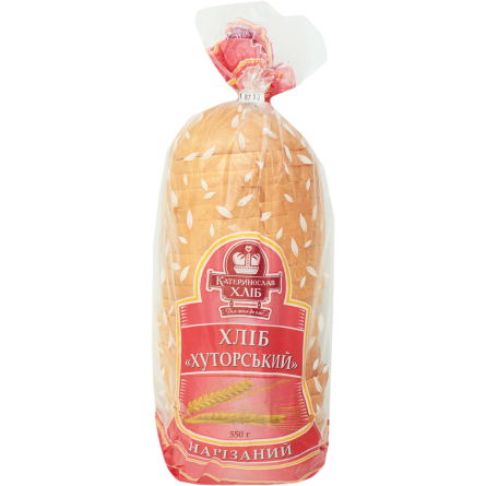 Хліб Катеринославхліб Хуторський пшеничний нарізний 550 г slide 1