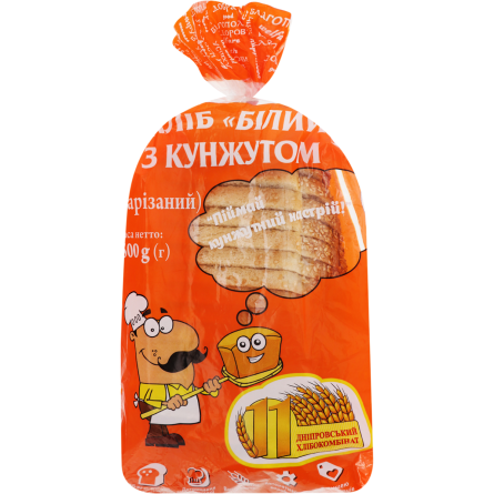 Хлеб с кунжутом Днепровский хлебокомбинат №11 нарезной белый 500 г