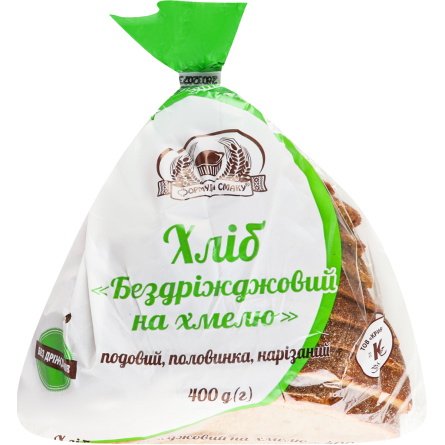 Хліб Криворіжхліб бездріжджовий на хмелі житньо-пшеничний нарізний 400 г
