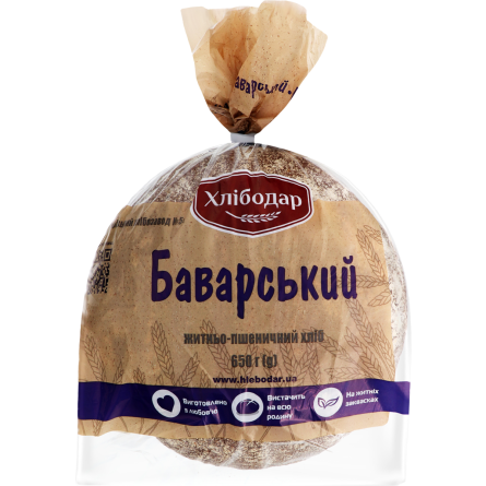 Хлеб Хлебодар Баварский ржано-пшеничный 650 г