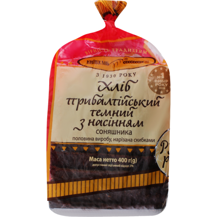 Хлеб Київхліб Прибалтийский ржаной с семенами подрезника 400 г