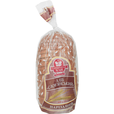 Хліб Катерінославхліб Слов'янський житньо-пшеничний нарізний 600 г slide 1