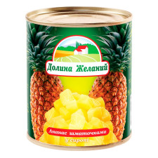 Ананас Долина Бажань шматочками у сиропі 850мл mini slide 1