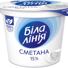 Сметана Біла лінія 15% 200 г mini slide 1