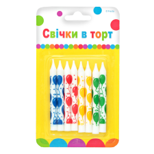 Свічка Happy Birthday 8 шт mini slide 1