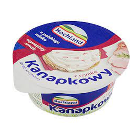 Крем-сыр Hochland Kanapkowy с ветчиной 130 г slide 1