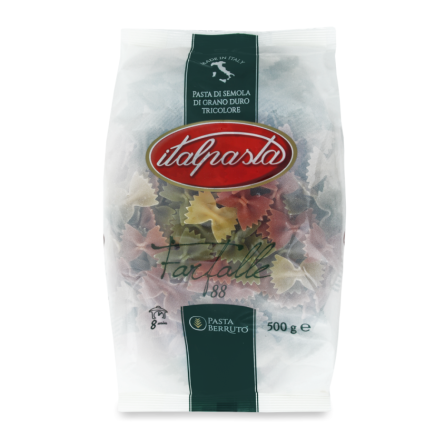 Макаронные изделия Italpasta Farfalle Tricolore, 500 г