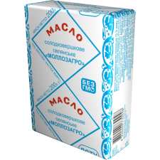 Масло Моллозагро селянське солодковершкове 73% 200г mini slide 1