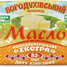 Масло Богодухівський молзавод солодковершкове екстра 83% 200г mini slide 1