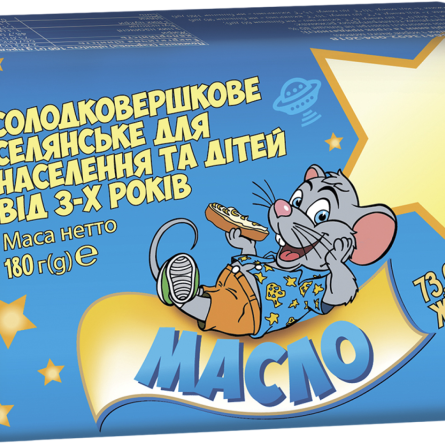 Масло Клуб Сиру Селянське солодковершкове 73% 180 г