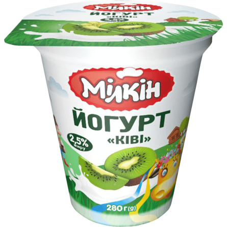 Йогурт Мілкін Киви десертный 2.5% 280 г