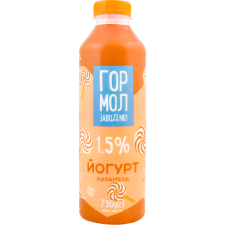 Йогурт Гормолзавод з сиропом Карамель 1,5% 750г mini slide 1