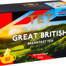 Чай ТЕТ Great British Breakfast Tea чорний байховий дрібний 40*2 г mini slide 1