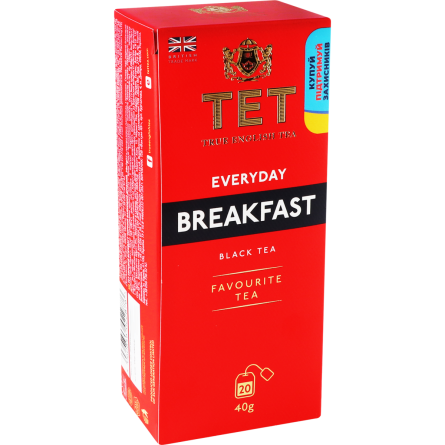 Чай TET Everyday Breakfast чорний байховий дрібний 20*2 г slide 1