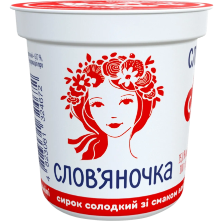 Сирок Слов'яночка солодкий ваніль 15% 100г