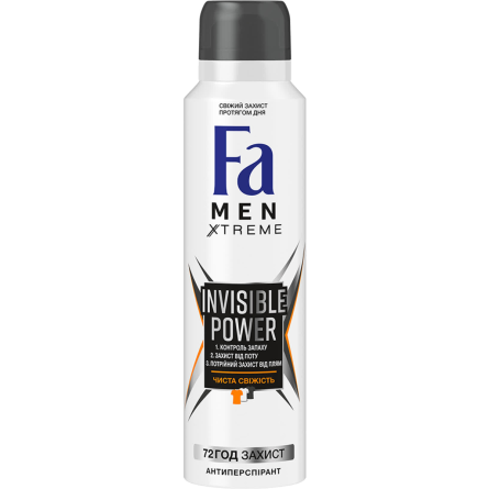 Дезодорант-спрей Fa Men Xtreme Invisible Power 150 мл