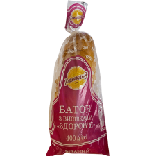 Батон Хлебзавод №3 Здоров'я з висівками нарізний 400 г mini slide 1