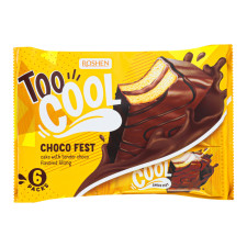Тістечка бісквітні Roshen Too Cool Choco Fest глазуровані 6х45 г mini slide 1