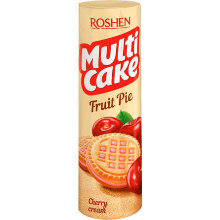 Печиво Roshen Multicake Fruit Pie вишня-крем цукрове 180 г