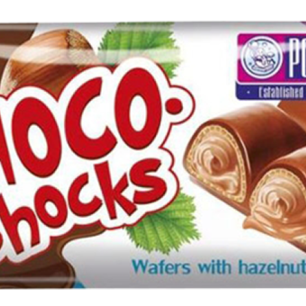 Вафлі Polus Choco-shocks з ароматом фундука 45 г