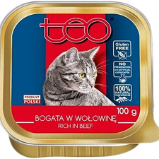 Паштет Teo для котів з яловичиною 100 г mini slide 1