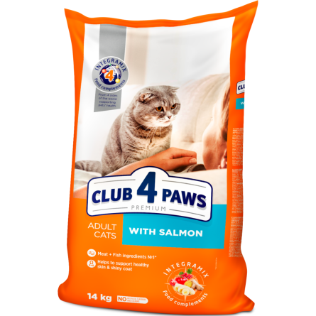Сухой корм для кошек Club 4 Paws Premium с лососем весовой slide 1