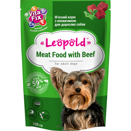 Корм для собак Леопольд паштет с говядиной 100 г slide 1