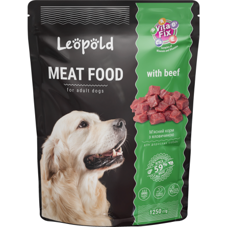 Корм для собак Леопольд деликатес с говядиной 1250 г slide 1
