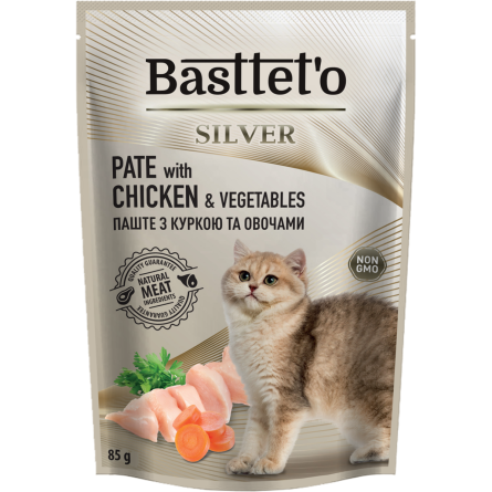 Корм для кошек Bastteto мусс с курицей 85 г slide 1