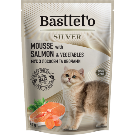 Корм для кошек Bastteto мусс с лососем 85 г