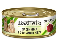 Корм для котів Bastteto яловичина з овочами в желе 85 г mini slide 1