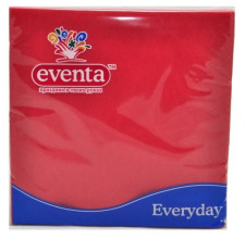 Серветки столові 33х33см 3-х шарові червоні Everyday Eventa 20шт mini slide 1