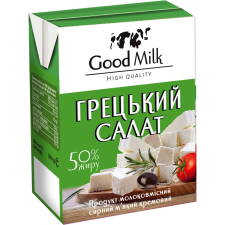 Продукт сырный Good Milk Греческий салат молокосодержащий мягкий кремовый 50% 200 г mini slide 1