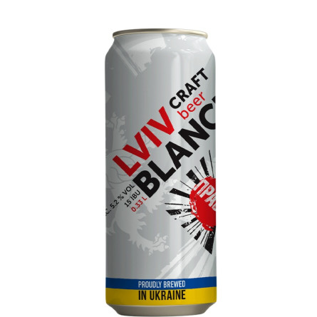 Пиво Львов Бланш / Lviv Blanche, Правда, ж/б, 5.2%, 0.33л slide 1
