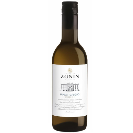 Вино Zonin Pinot Grigio Friuli белое сухое 12% 250мл