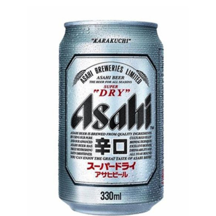 Пиво Асахі, Супер Драй / Asahi, Super Dry, Birra Peroni, ж/б, 5.2%, 0.33л