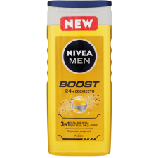 Гель для душа NIVEA Men Boost 3в1 для тіла обличчя волосся з кофеїном 250 мл mini slide 1