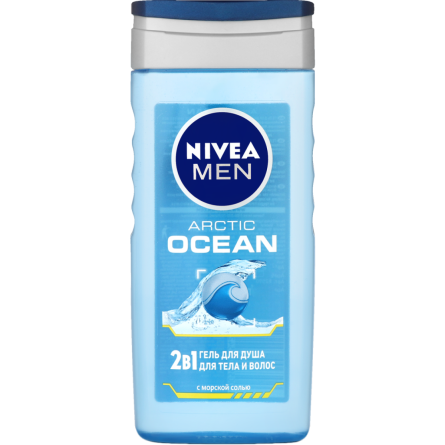 Гель для душа NIVEA Men 2в1 Arctic Ocean чоловічий для тіла і волосся з морською сіллю 250 мл