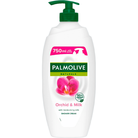 Гель для душа Palmolive Натурель Розкішна м'якість Чорна орхідея і зволожуюче млочко 750 мл