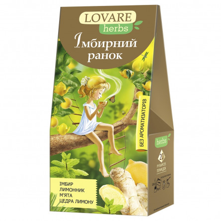Чай трав'яний Lovare Herbs Імбирний ранок 20шт*1,8г