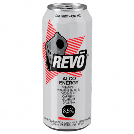 Напиток слабоалкогольный энергетический Revo Alco Energy ж/б 8,5% 0,5л slide 1