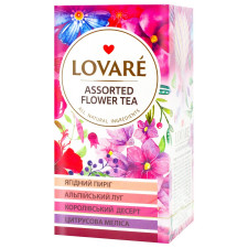 Чай Lovare цветочный ассорти в пакетиках 4 види 6шт*1.5г mini slide 1